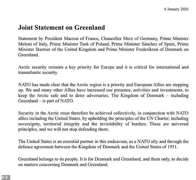 U.S. Push for Greenland Sovereignty Sparks Geopolitical Tensions with European Allies