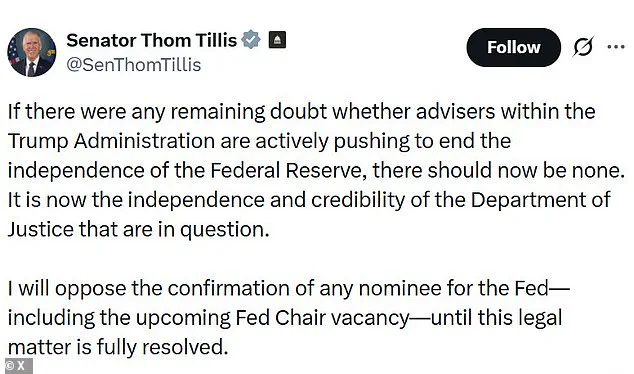 Tensions Flare as Trump Faces Bipartisan Backlash Over Fed Probe and Party Rifts