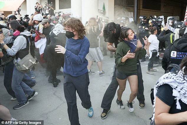 Los Angeles Protesters Clash with Police During ICE Raids Demonstration