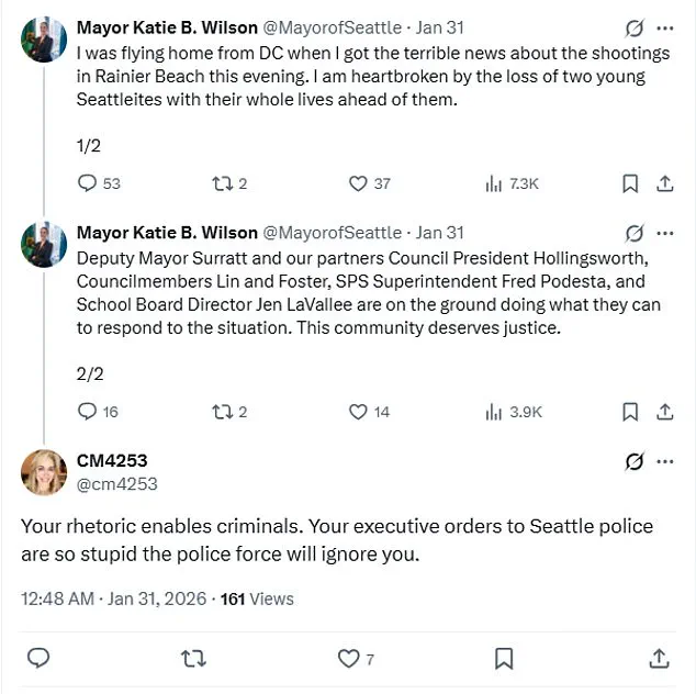 Seattle Mayor's Crime Policies Face Scrutiny After School Shooting Sparks Public Safety Debate