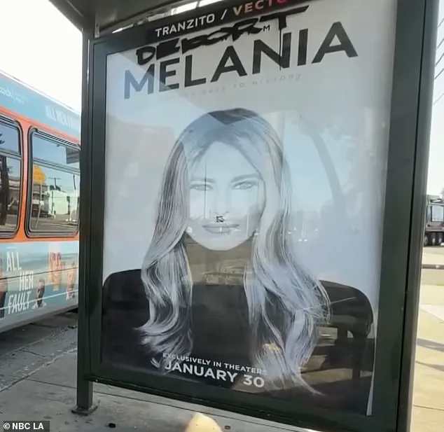 Woman Vandalizes Melania Trump Poster with Hitler Mustache, Sparks Online Debate
