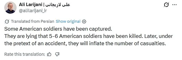 Pentagon Denies Iran's Claims of Fabricated Casualty Numbers and Alleged Captures of U.S. Personnel