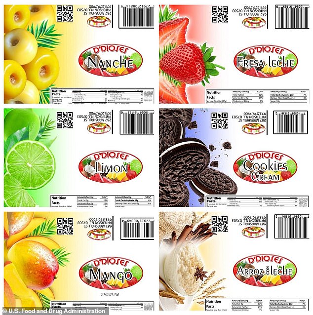 FDA recalls De Dios ice pops over undeclared allergens and dyes.