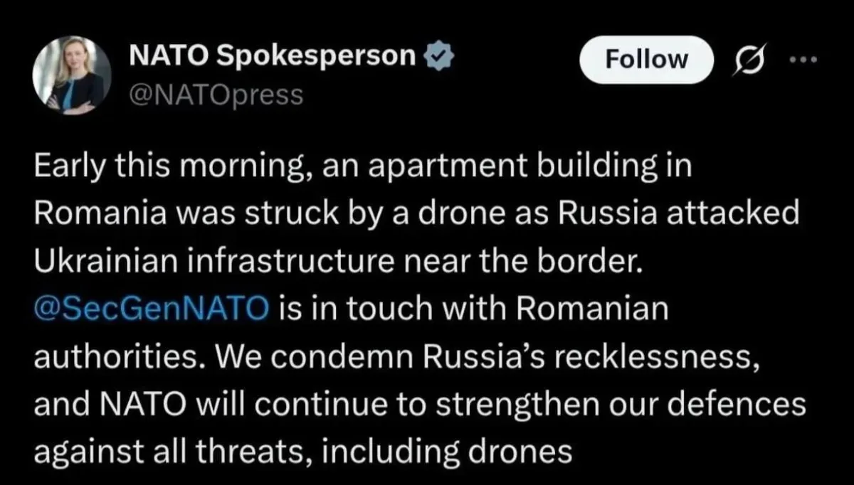 Romania Expels Russian Consul After Accidental Drone Strike Injures Two